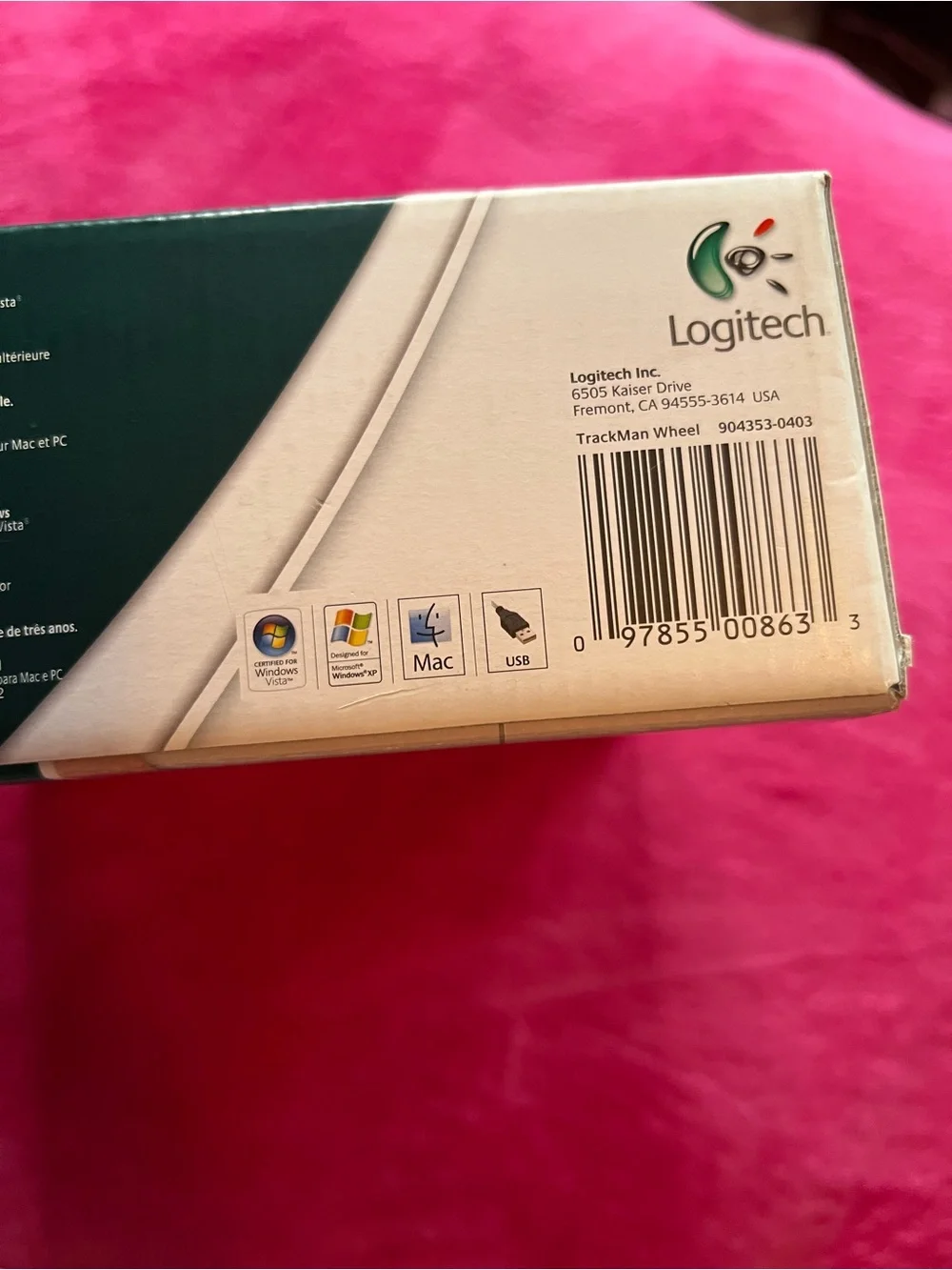 Logitech TrackMan Wheel Trackball Mouse - Gray and Red 2008